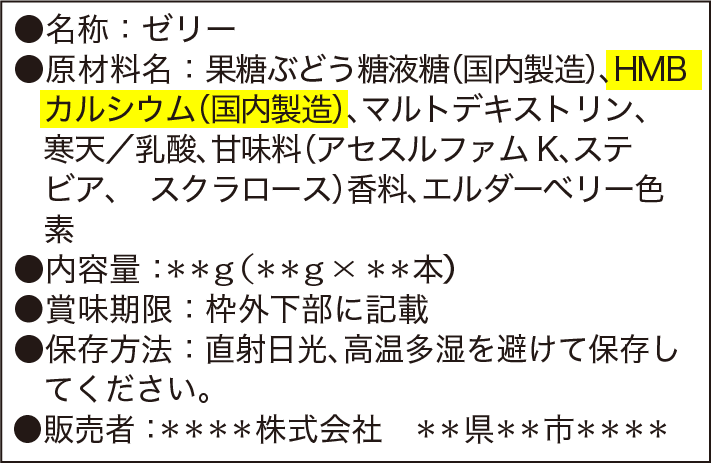 商標HMBCare®と原料原産地の表示 小林HMBCa 小林香料株式会社